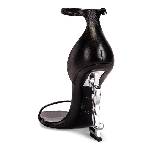 YVES SAINT LAURENT Opyum YSL Heels Nero black silver size 36 6 - Picture 5 of 5